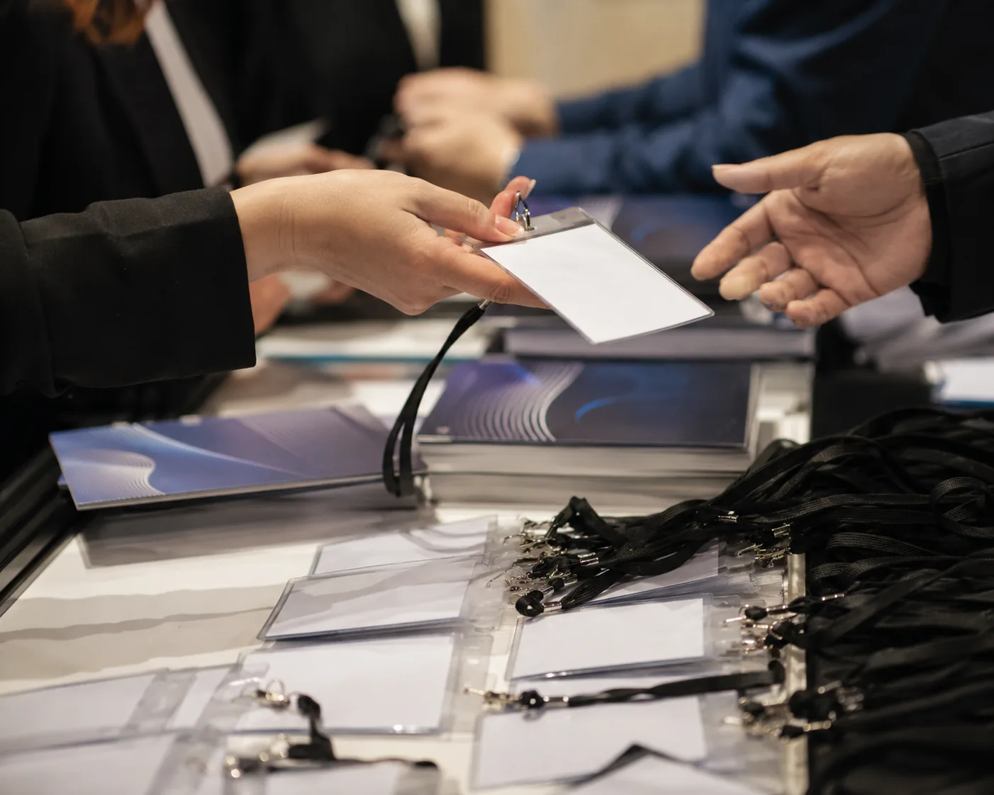 Business summit networking session